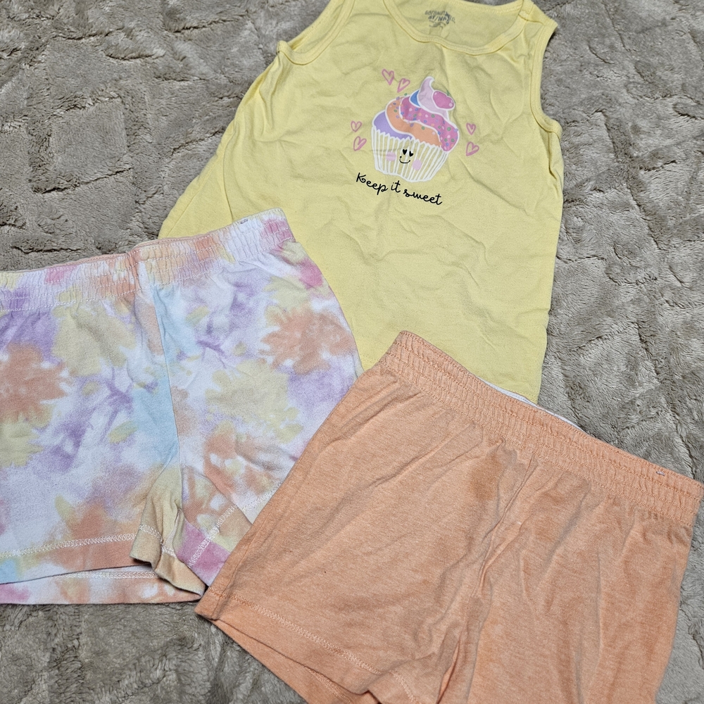 Yellow Cupcake Tank and Shorts Set